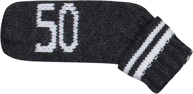 Scott Edward 1/7/10 Pcs Knitted Golf Club Head Covers for Irons Wedge Cuteness and Basically Socks Shape Washable Golf Club Head Protector on Classic Stripes Style，Double Sided Customization