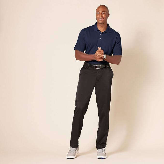 Amazon Essentials Mens Golf Polo Shirt, Moisture-Wicking Quick Dry, Short Sleeve