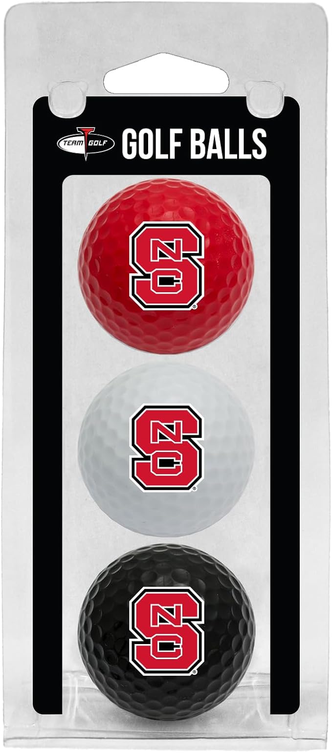 Team Golf NCAA Regulation Size Golf Balls, 3 Pack, Full Color Durable Team Imprint