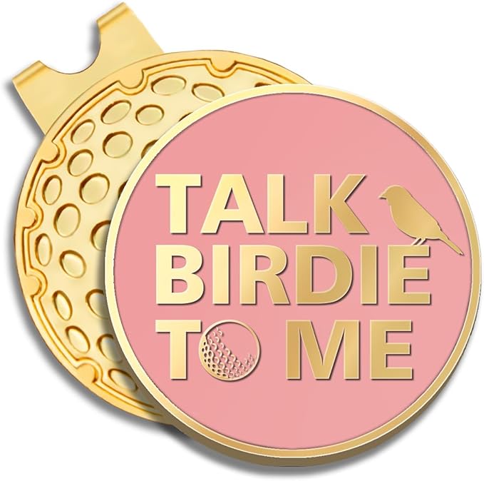 Pink Golfer Ball Marker with Magnetic Hat Clip, Funny Golf Accessories Gifts for Men Women, Novelty Birthday Gifts for Men Women Golfer Fan