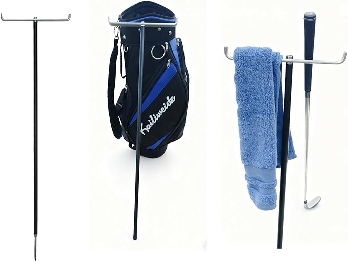 Golf Bag Stand Attachment, Combining Three Major Functions, it can Stand up Golf Bags, Golf Clubs, and Pick up Balls.