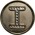 Monogram Initial Golf Ball Marker with Crystals and Matching Hat Clip