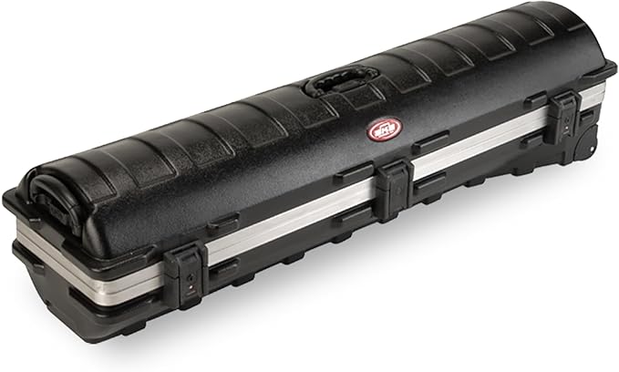 SKB Staff ATA Hard Shell Plastic Golf Travel Case for Cart Bags with Wheels - Heavy-Duty Rolling Club and Driver Carrier for Airline Transport, Impact-Resistant with TSA Locking Latches