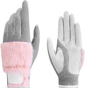 Women's Golf Gloves, Plush Thickened Imitation Rabbit Fur, Warm, Comfortable, Non-Slip
