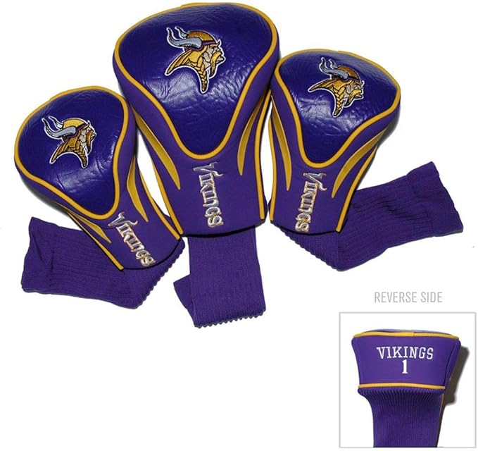 Team Golf NFL Numbered 1, 3, & X, Fits Oversized Drivers, Utility, Rescue & Fairway Clubs, Velour Lined for Extra Club Protection
