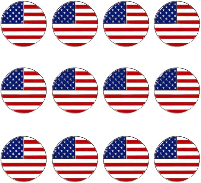 Golf Ball Markers Assorted Patterns Value Pack of 12 Golf Gifts, Golf Cap Clips and Divot Repair Tools Parter Accessories Sets for Men Women Golfer