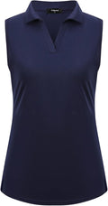 Womens Sleeveless Golf Polo Shirts Lightweight Tennis Sport Tops