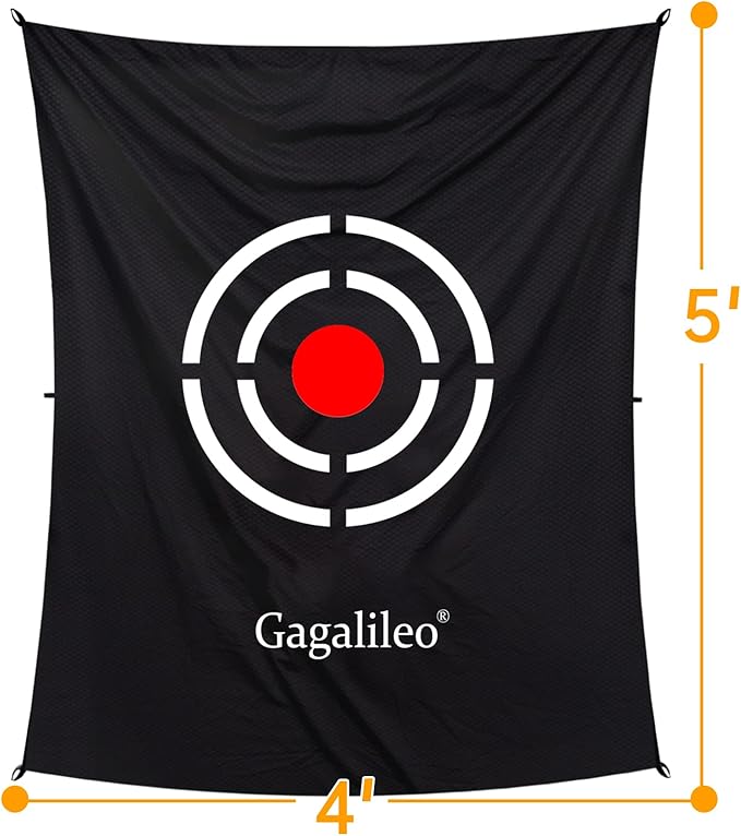 Gagalileo Golf Target Cloth: Protective Net Portable Easy Setup with Ropes Indoor Outdoor Practice All Golfers Training Accuracy for Backyard Garage