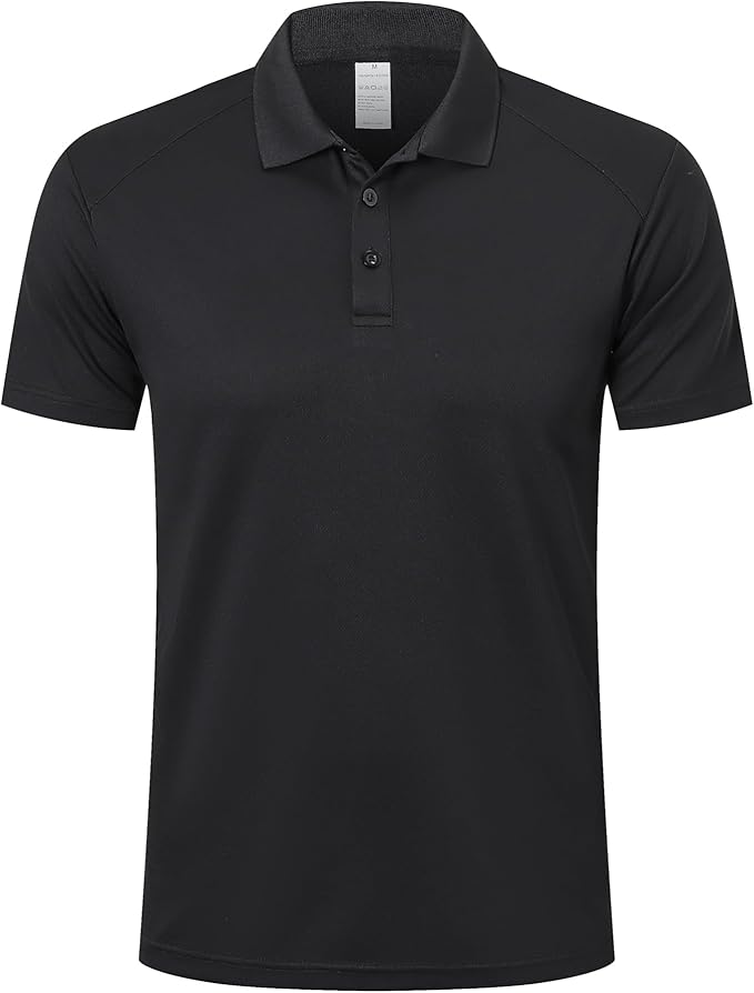 ZENGVEE Mens Polo Shirts Moisture Wicking Short Sleeve Performance Quick Dry Athletic Golf Shirts