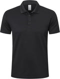 ZENGVEE Mens Polo Shirts Moisture Wicking Short Sleeve Performance Quick Dry Athletic Golf Shirts