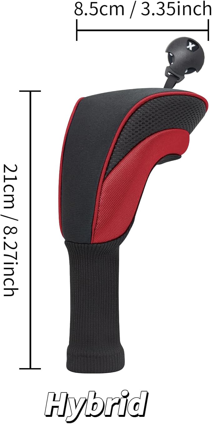 Golf Head Covers for Fairway Woods Driver Hybrids 5 Pieces Nylon Mesh Sports Fan Golf Club Headcovers-Golf Accessories for Men Women.