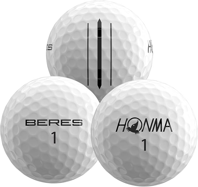 Honma BERES 5S Plus 6-Layer Golf Balls,Tour-Level Spin Control & Stable Flight Golfballs,Max Distance with Soft Urethane Cover, for Men & Women Golfers,Intermediate to Advanced Players,1 Dozen