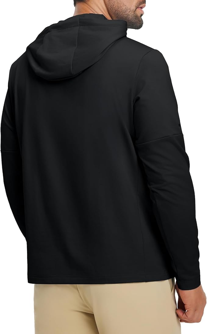 Hoodies for Men Golf Fleece Hooded Sweatshirts Dry Fit Athletic Lightweight Casual Midlayer Mens Hoodies Pullover