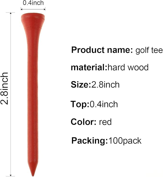 Crestgolf Golf Tee 2-3/4 inch Deluxe Tee Pack of 100