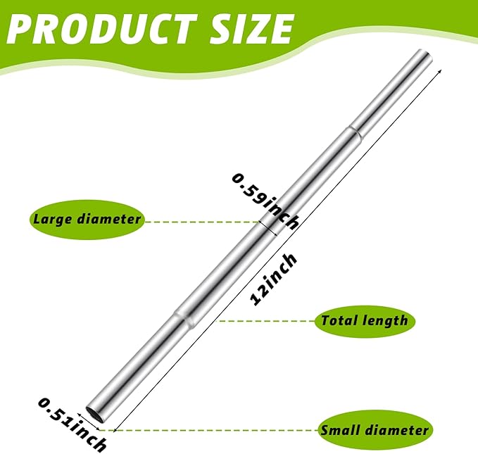 5 Pcs Golf Club Extensions Steel Shaft for Iron Wooden Golf Repair and Replacement of Equipment Parts