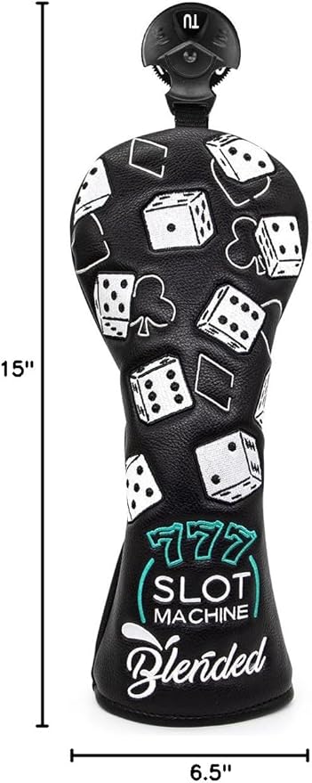 Golf Club Covers Lucky 777 Blade Putter Headcover Golf Driver Covers Fairway Wood Headcover Hybrid Head Cover Blade Putter Cover Leather 3 Wood Headcovers Golf Headcovers for All Brand