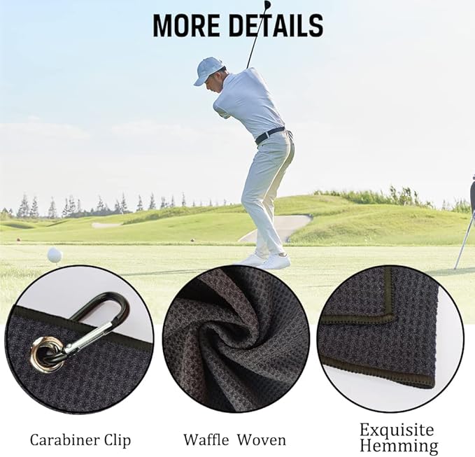 ERHACHAIJIA Yes I'd Have A Retirement Plan Embroidered Golf Towel with Clip. Funny Golf Accessories Gifts for Men Women Golfer Grandma Grandpa Mom Dad, Birthday Retirement