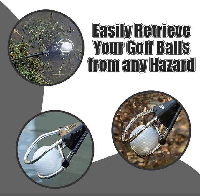 Dr.Acces Golf Ball Retriever - Premium Telescopic Stainless Steel Stick for Easy Golf Ball Pickup