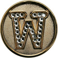 Monogram Initial Golf Ball Marker with Crystals and Matching Hat Clip