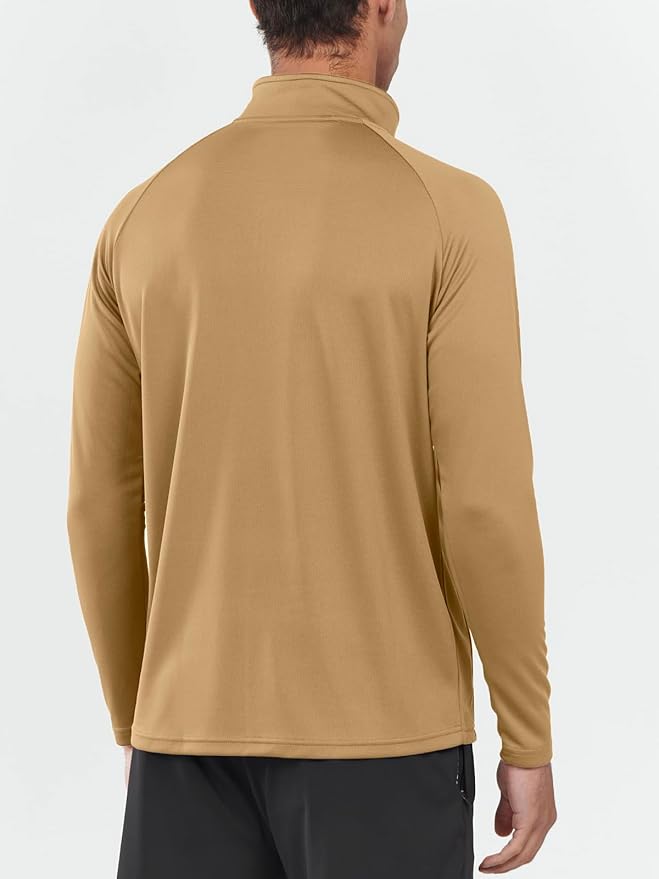 NORTHYARD Quarter Zip Pullover Men Running Shirt Long Sleeve Moisture Wicking Quick Dry Athletic Workout Shirts