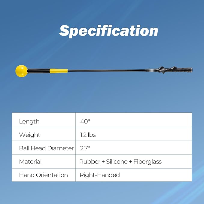 Tangkula Golf Swing Trainer, 47"/40"/31.5" Warm-Up Golf Practice Training Aid with Weighted Head for Grip, Rhythm, Flexibility, Balance, Tempo & Strength, Indoor Outdoor Golf Swing Corrector