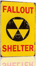 Fallout Shelter Tin Sign Fallout Merchandise Decor Fallout Metal Poster Garage Decor Man Cave Sign 8x12 Inch