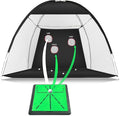 Golf Practice Net and Mat for Swing Path Feedback