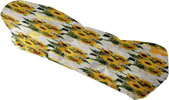 Golf Club Head Cover Waterproof Leather for Driver & Fairway Wood, Driver Headcovers, Golf Accessories for Men Women, Anti-Scratch, Golf Gift for Golfers, 1/3/5 Wood Cover Yellow Sunflowers Bee