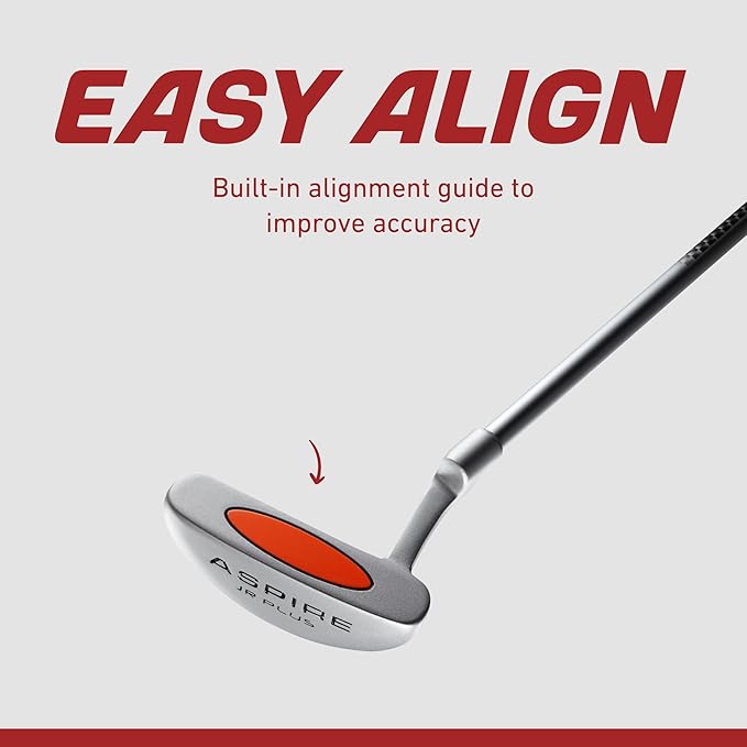 Aspire Junior Plus Kids Golf Clubs – Boys’ & Girls’ Right-Handed Golf Set with Lightweight Stand Bag, Graphite Shafts & Aircraft-Grade Aluminum Clubs