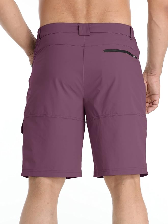 TACVASEN Men's Summer Outdoor Shorts Quick Dry Cargo Casual Work Hiking Shorts (NO Belt)
