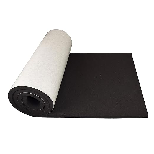 XCEL Marine Foam Roll with Self Adhesive – Black, 72" x 17" x 1/4" Closed Cell Foam Rubber Water Resistant Padding Sheet – Home, Marine, Garage, Automobile, Crafts & Cosplay (Black, 72" x 17" x 1/4")