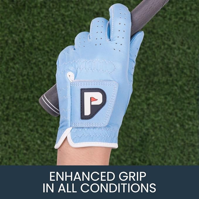 PUR3 Womens Golf Glove Left Hand and Right Hand - 2 Pack Ladies Golf Gloves - Ultra Soft Cabretta Leather