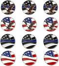 Golf Ball Markers Assorted Patterns Value Pack of 12 Golf Gifts, Golf Cap Clips and Divot Repair Tools Parter Accessories Sets for Men Women Golfer