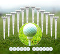 Big Easy White Golf Tee Set – 3.25" Tees with Height Adjust, 6-Prong Low-Friction Head, Silicone Stopper – (12pcs Golf Tees and 12pcs Stopper / 1pack)