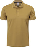 ZENGVEE Mens Polo Shirts Moisture Wicking Short Sleeve Performance Quick Dry Athletic Golf Shirts