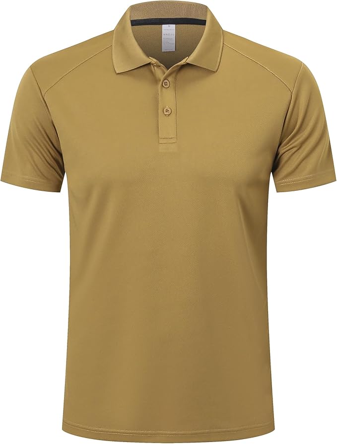 ZENGVEE Mens Polo Shirts Moisture Wicking Short Sleeve Performance Quick Dry Athletic Golf Shirts