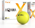 Honma TW-X Golf Balls,Tour Level Spin Control and Distance,Premium 3-Piece Golfball with Urethane Cover,Aerodynamic Dimples for Greenside Precision,High Launch and Soft for Men Women,1 Dozen