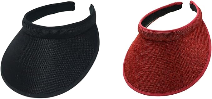 Cloth Covered Slip-On Visor for Women, Adjustable Cap Sports Sun Visors for Men