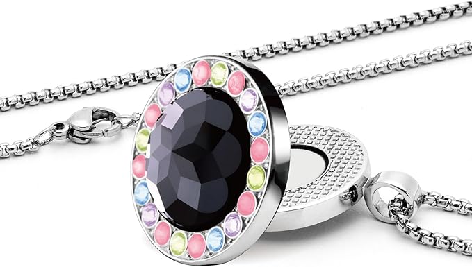 Golf Ball Marker with Ceramic Crystal Ball Marker Necklace (20mm Small Size) Gifts Accessories Women Golfers