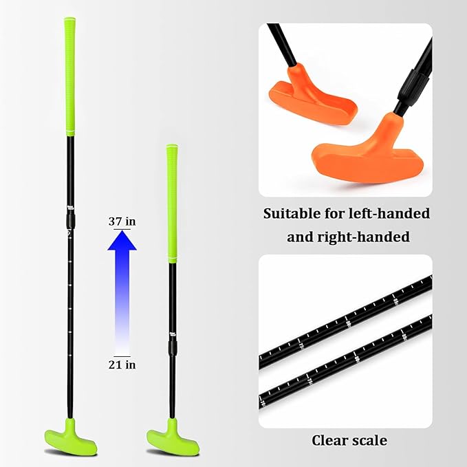 THIODOON Golf Putters for Men and Women Two-Way Kids Putter Mini Golf Putter for Right or Left Handed Golfers Adjustable Length Golf Putter Suitable for Children, Teenagers and Adults