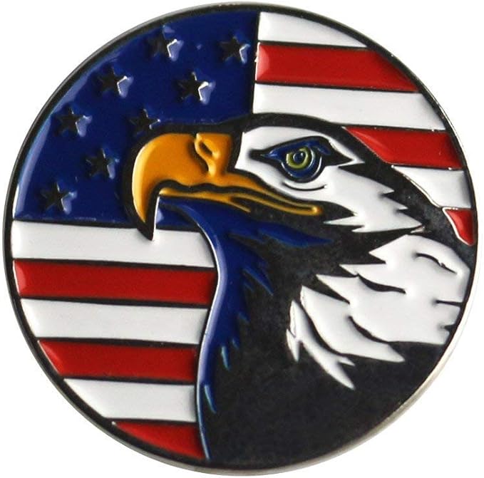 Lot of 10 Golf Ball Markers Assorted Patterns - Soft Enamel Technique