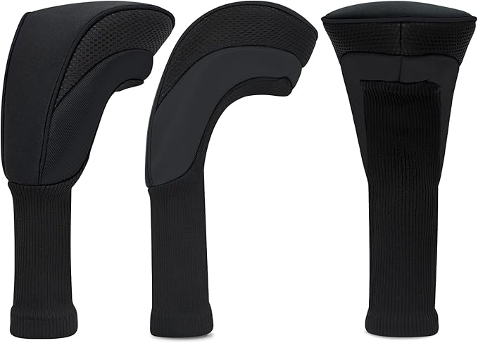 Golf Head Covers for Fairway Woods Driver Hybrids 5 Pieces Nylon Mesh Sports Fan Golf Club Headcovers-Golf Accessories for Men Women.