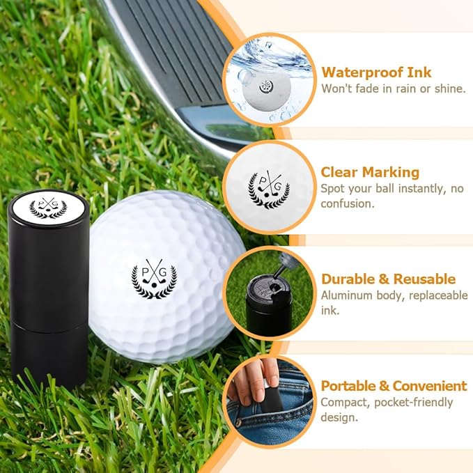 callie Personalized Golf Ball Stamp - Custom Monogram Name, 4 Colors | Ball Stamper Marker, Golf Accessories Gifts