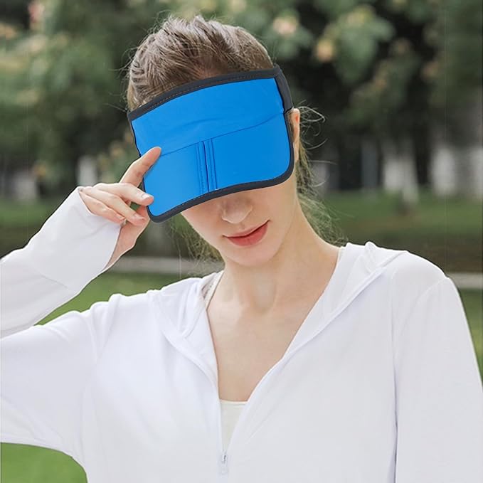 HH HOFNEN Sports Sun Visor Hats Men Women Foldable Brim Lightweight Packable Adjustable Visor Caps Running Golf Tennis
