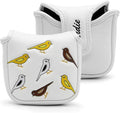 Golf Club Head Covers Birdie Driver Headcovers Fairway Wood Covers Hybrid Cover Elegant Embroidery Premium Leather Golf Mallet Blade Putter Cover