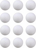 White Hollow Practice Golf Balls Plastic 12Pcs,42mm Plastic Golf Training Balls Airflow Limited Flight Golf Balls for Swing Practice Driving Range Home Backyard Use
