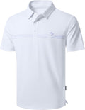 Men's Golf Shirts Dry Fit Moisture Wicking Performance Short Sleeve Collared Polo Shirts for Casual Athletic Business