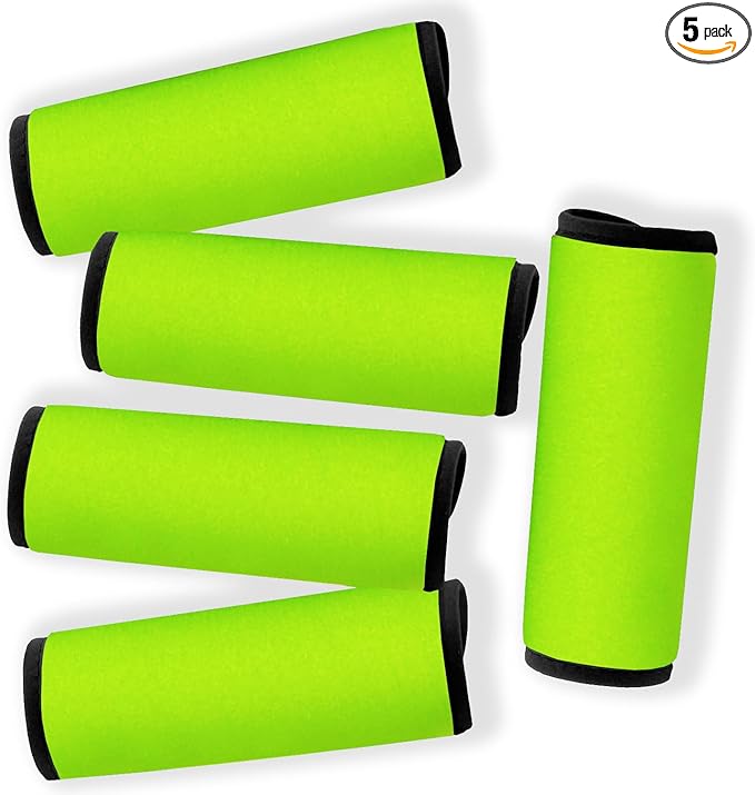 Neoprene Luggage Handle Wraps for Traveling Bright Color Luggage Tags|Handle Wraps|Handle Covers (Limegreen)