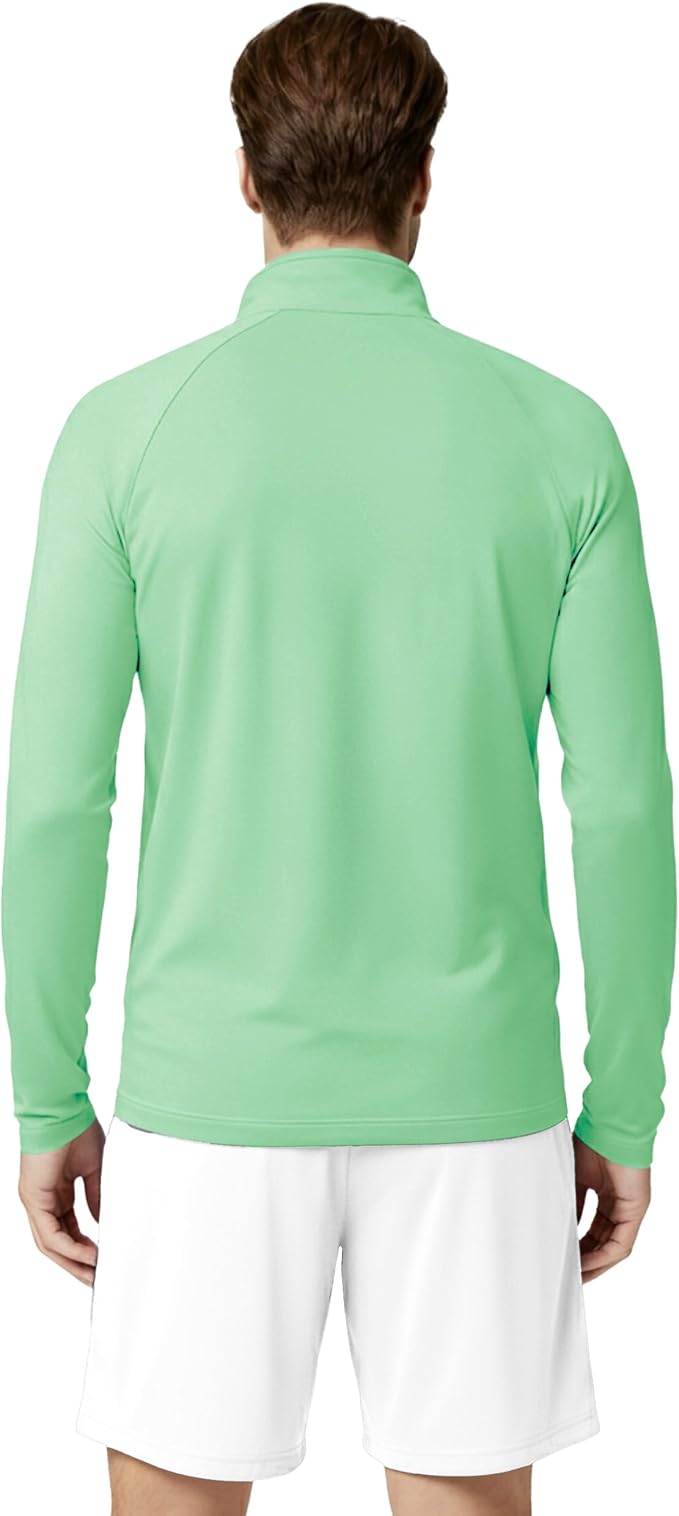 Boladeci Men's UPF 50+ Sun Shirts 1/4 Zip Long Sleeve SPF UV Protection Lightweight Quick Dry Quarter Zip Golf Shirts