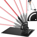 Pro Golf Alignment Sticks Holder – Adjustable Swing Plane Trainer with Weighted Base | Angle Plate Golf Training Aid for Swing Path, Putting & Aiming (Precise Scale Adjustment) (with Scale)